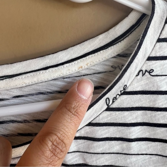 LOFT Vintage Soft Striped Long Sleeve Top - Size S - Casual Comfy Modest - Picture 4 of 6